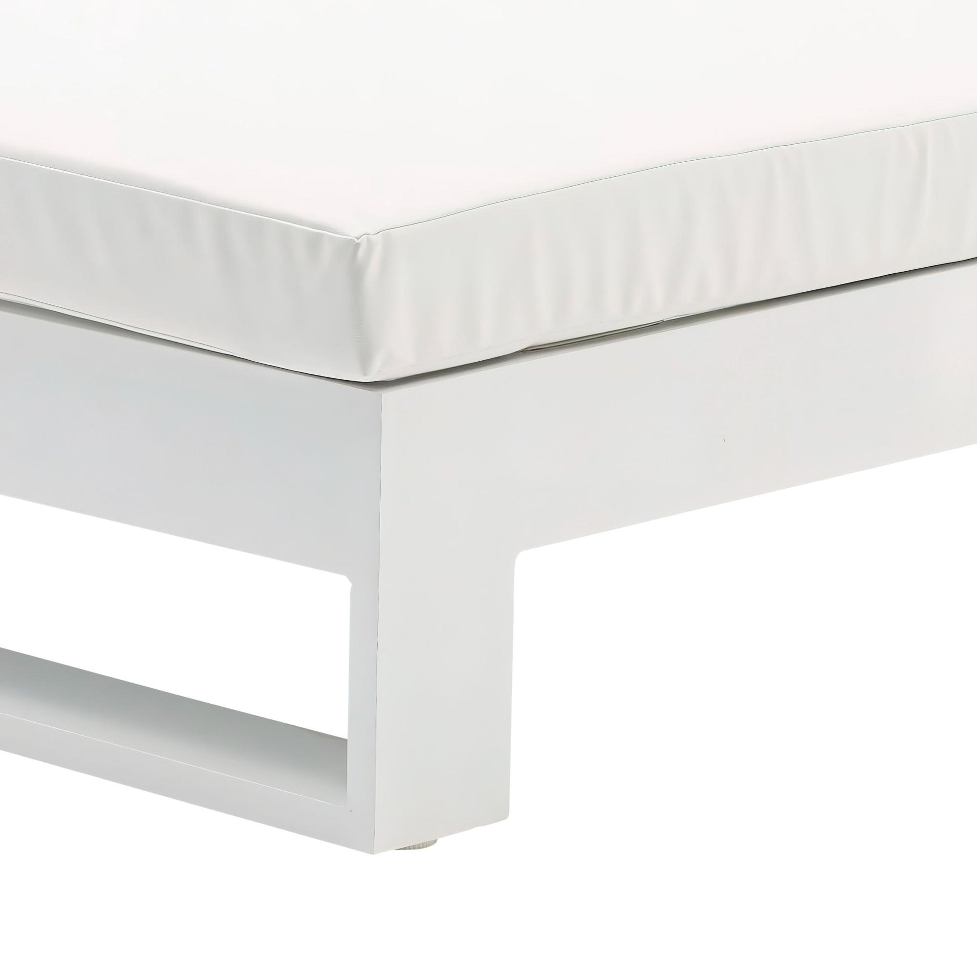 Daybed Niland aluminio blanco y tejido náutico blanco