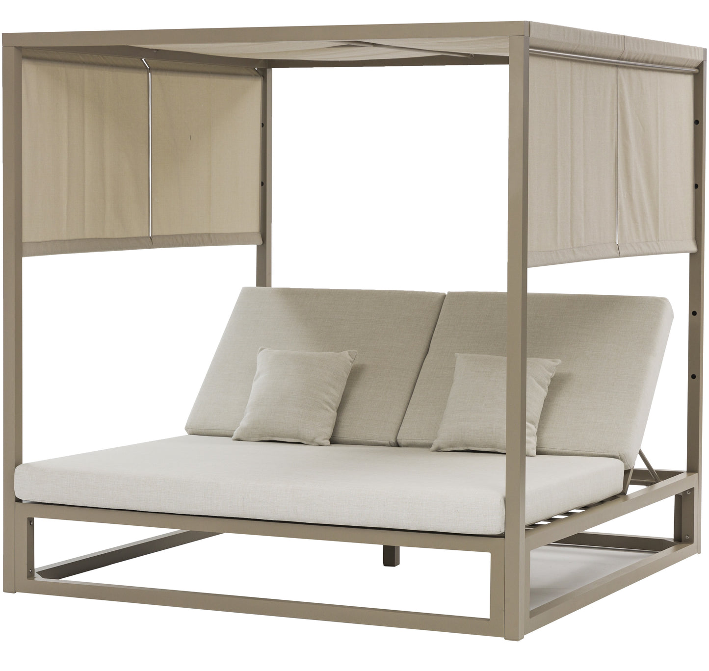 Daybed Edna aluminio taupe y textil beige