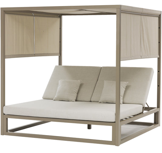 Daybed Edna aluminio taupe y textil beige