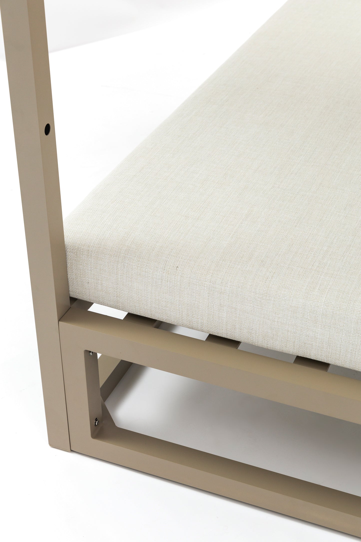 Daybed Edna aluminio taupe y textil beige