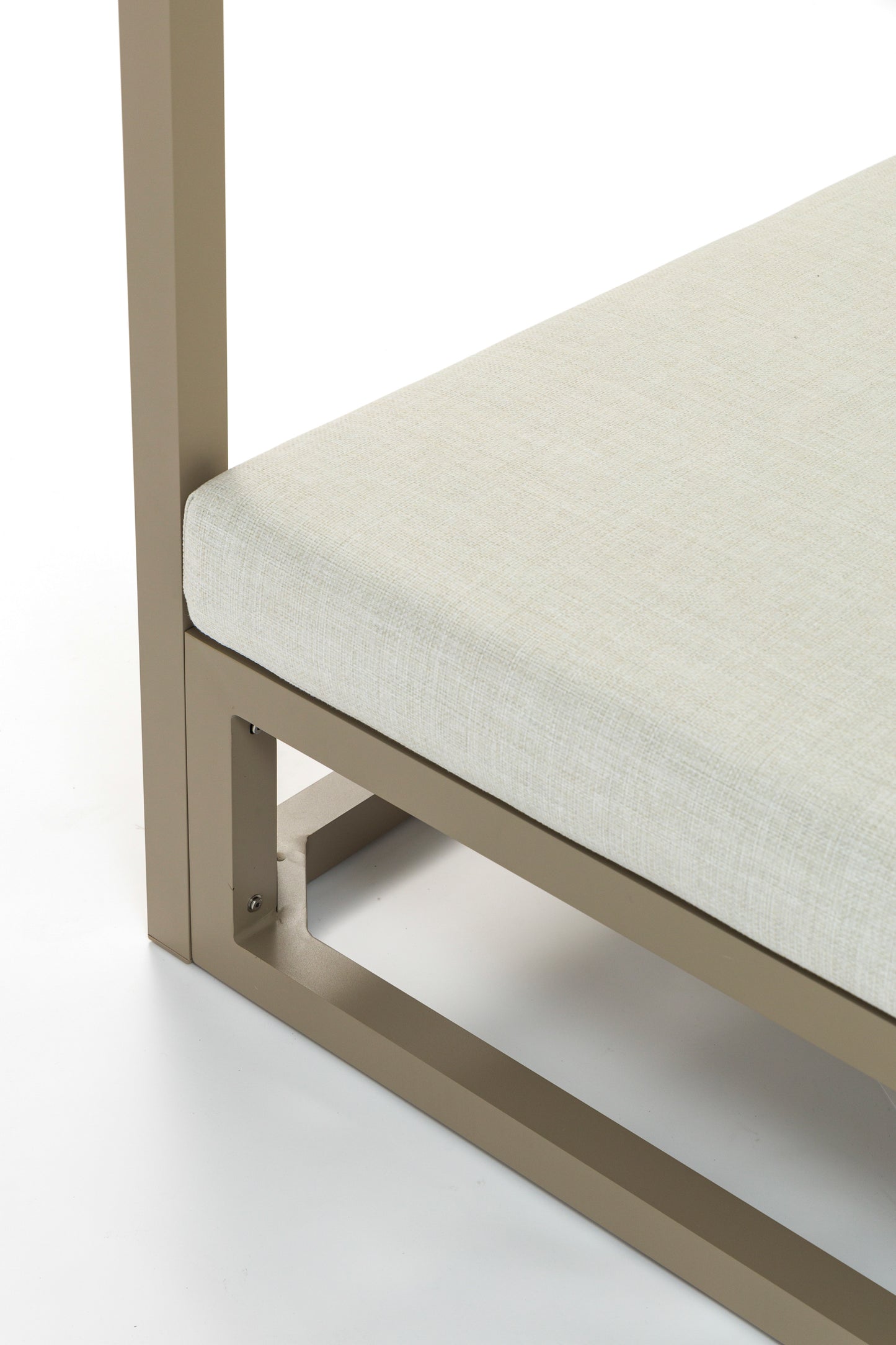 Daybed Edna aluminio taupe y textil beige