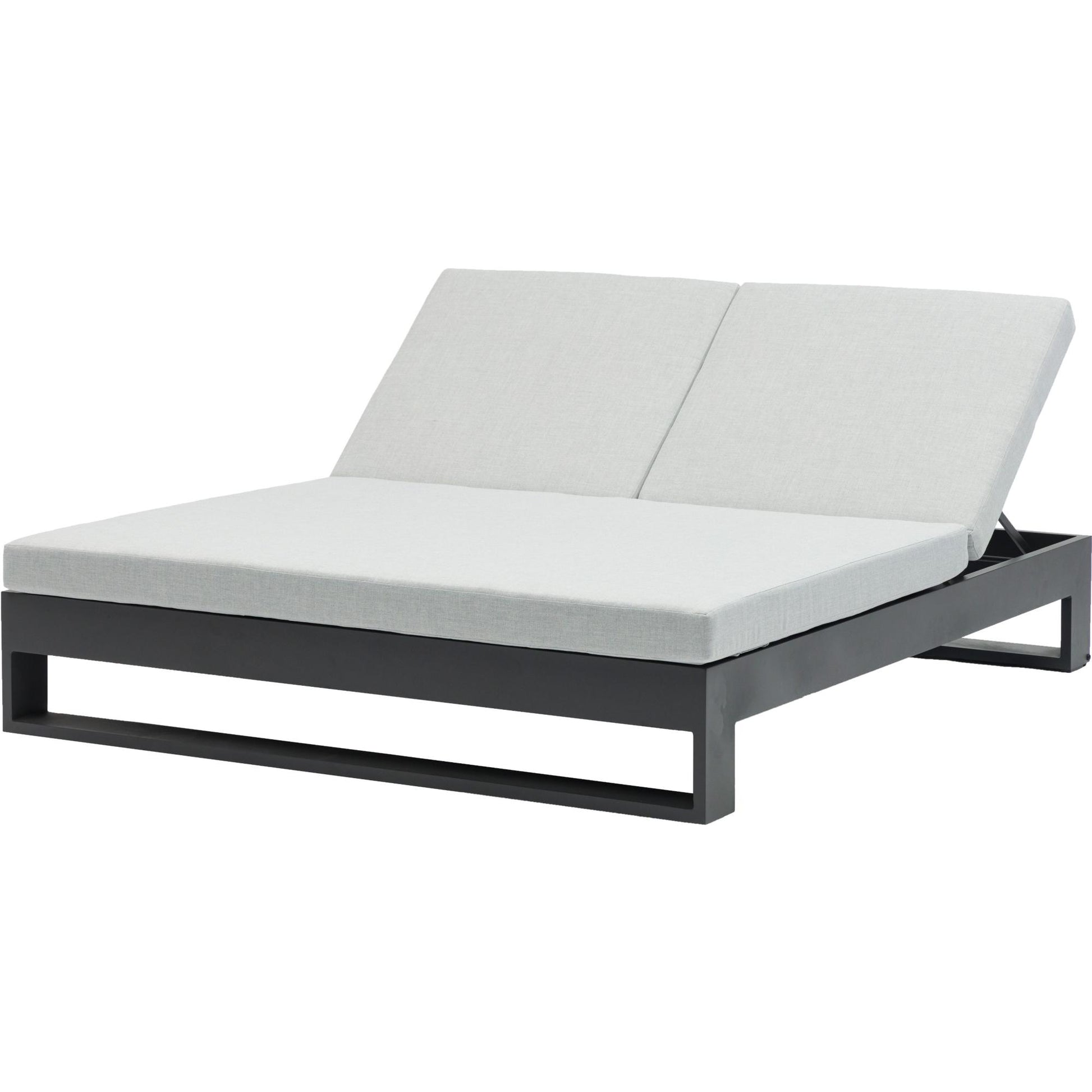 Daybed Niland aluminio antracita y textil gris medio