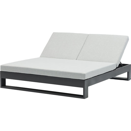 Daybed Niland aluminio antracita y textil gris medio