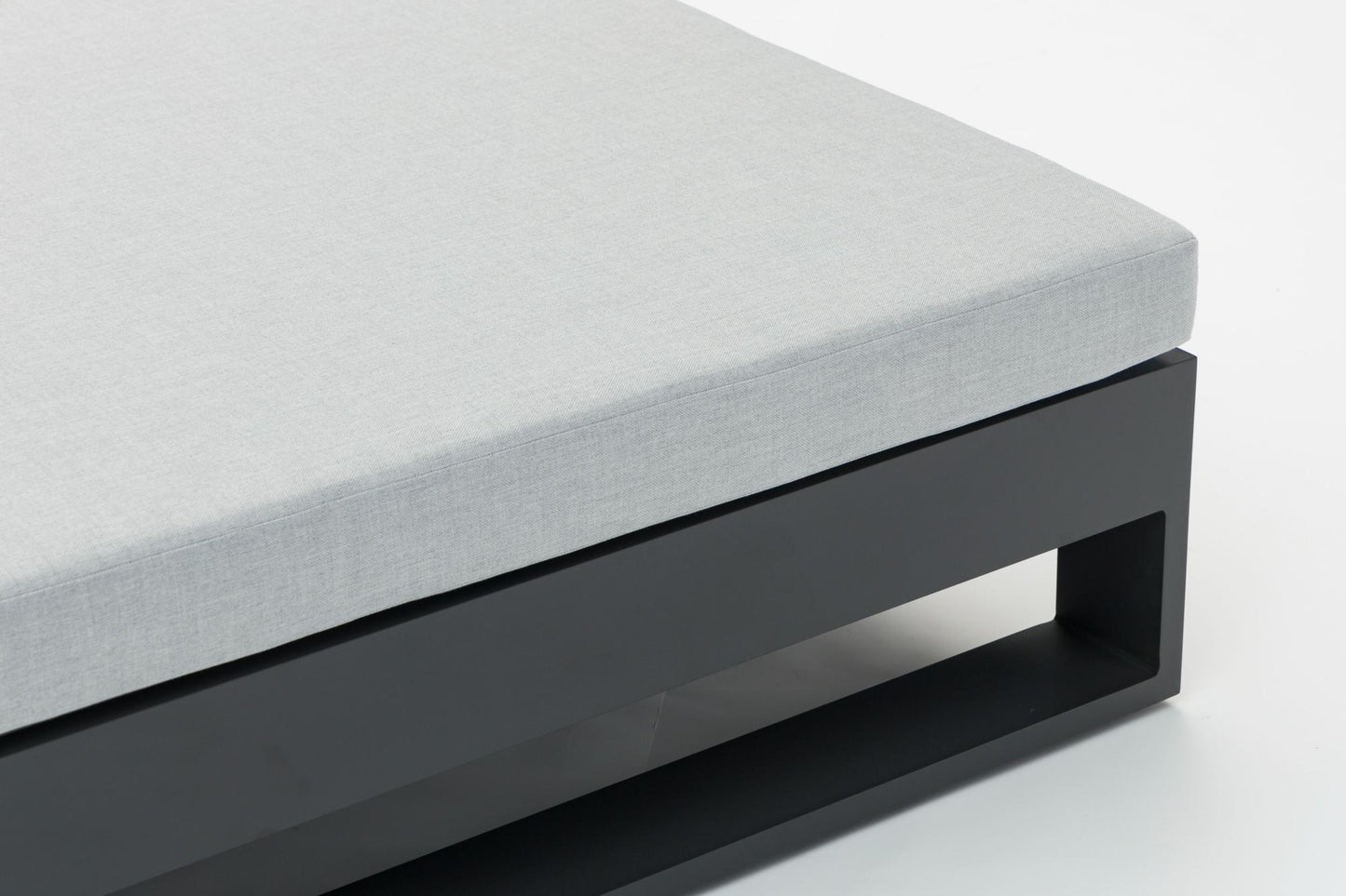 Daybed Niland aluminio antracita y textil gris medio