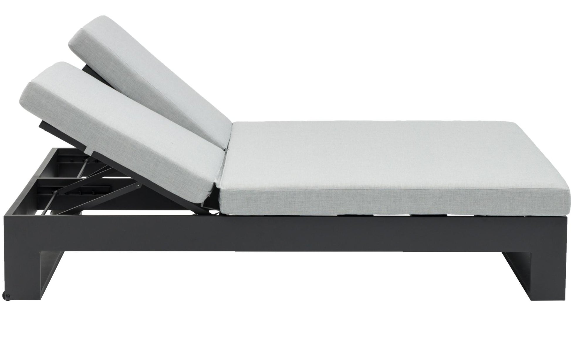 Daybed Niland aluminio antracita y textil gris medio