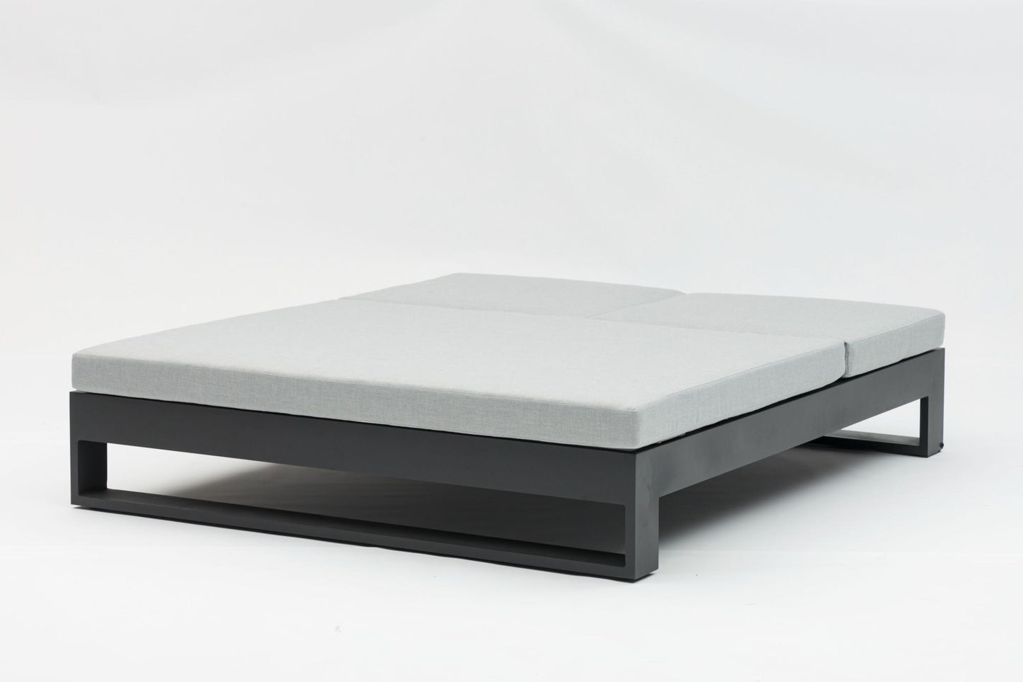 Daybed Niland aluminio antracita y textil gris medio