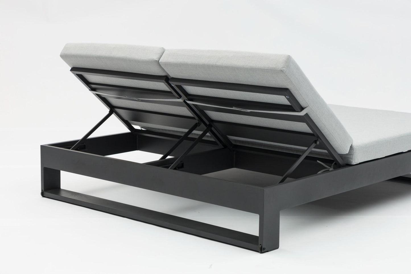 Daybed Niland aluminio antracita y textil gris medio