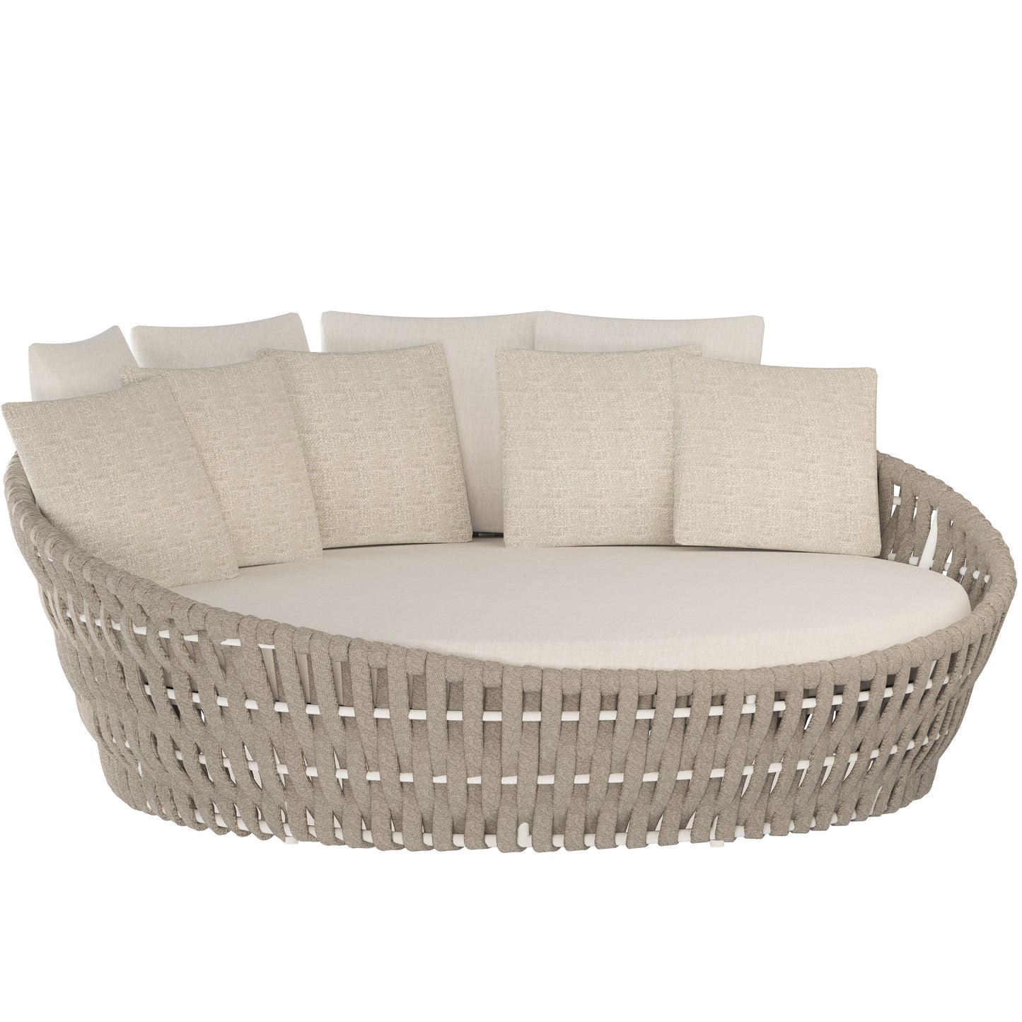 Daybed Meridian aluminio antracita cuerda antracita y textil gris medio