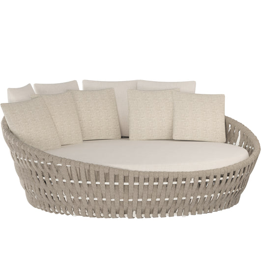 Daybed Meridian aluminio antracita cuerda antracita y textil gris medio