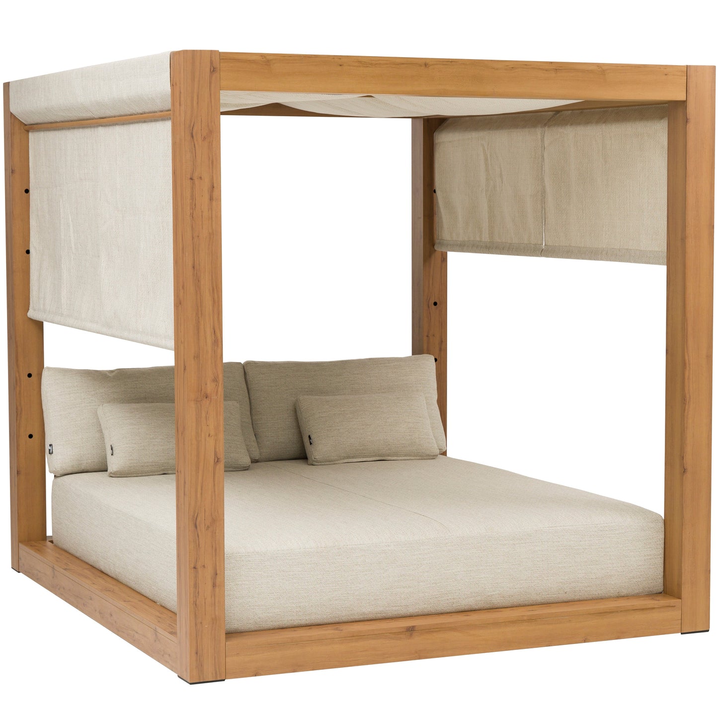 Daybed Java 220 x 196x200 cm aluminio efecto teca natural