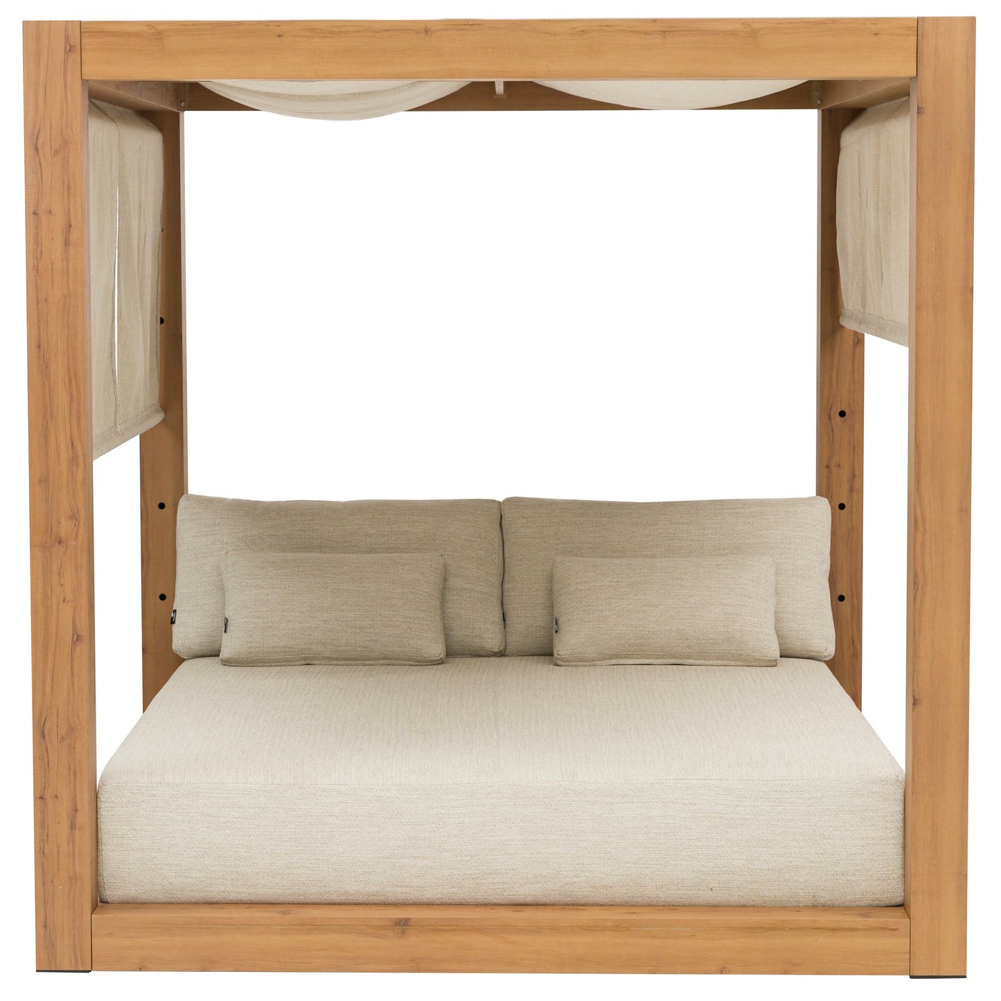 Daybed Java 220 x 196x200 cm aluminio efecto teca natural