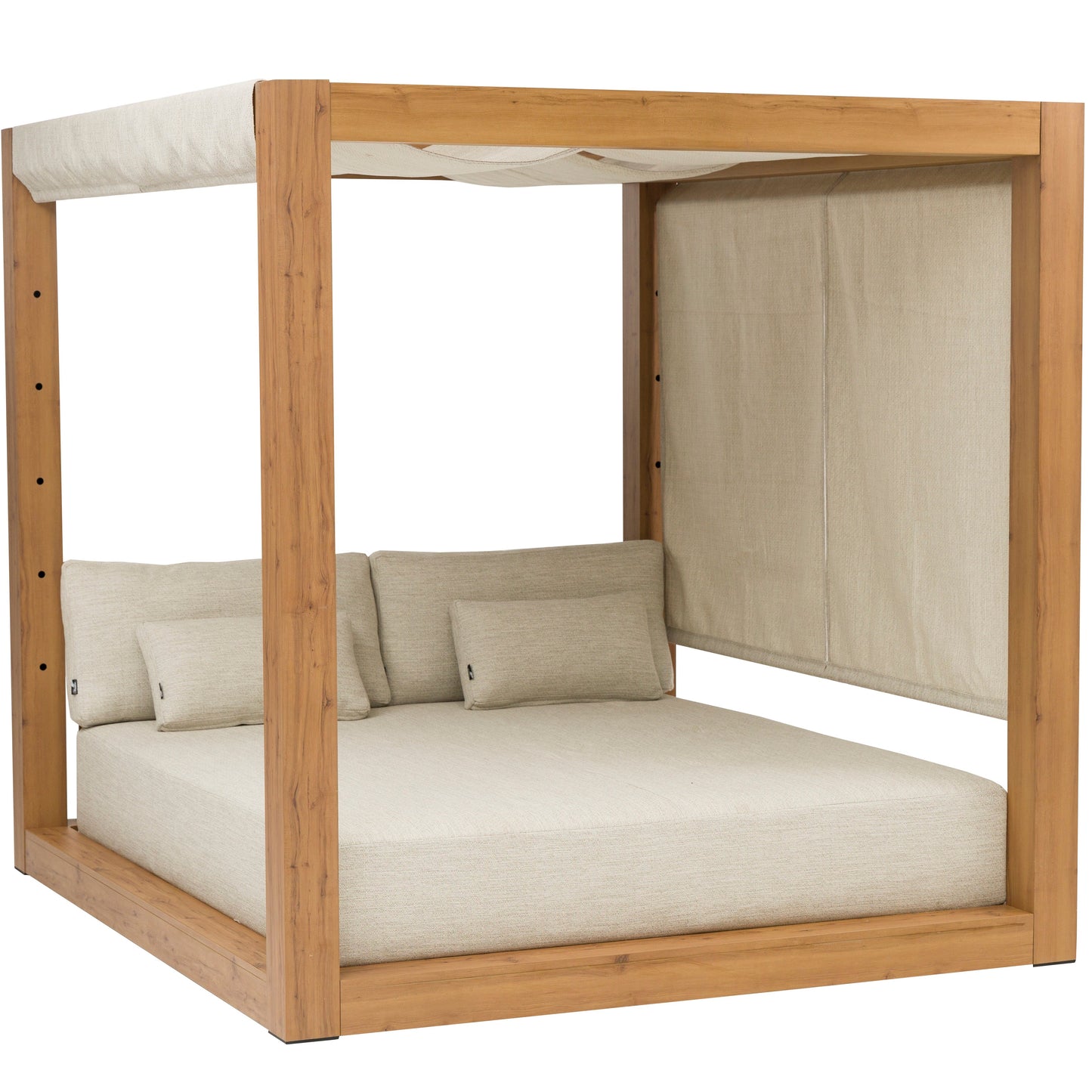 Daybed Java 220 x 196x200 cm aluminio efecto teca natural