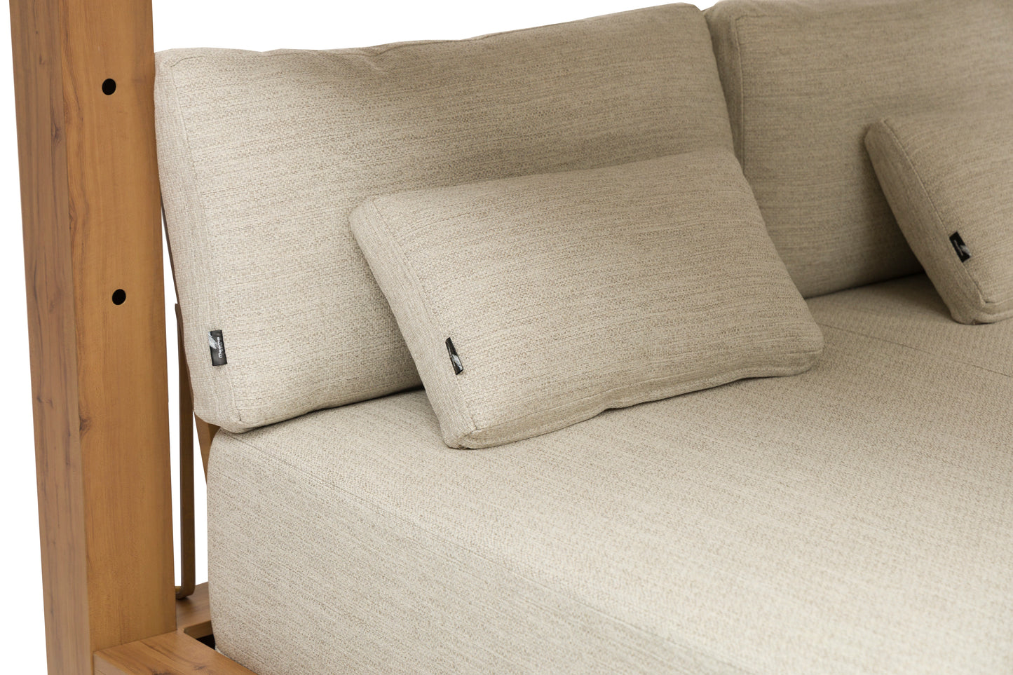 Daybed Java 220 x 196x200 cm aluminio efecto teca natural