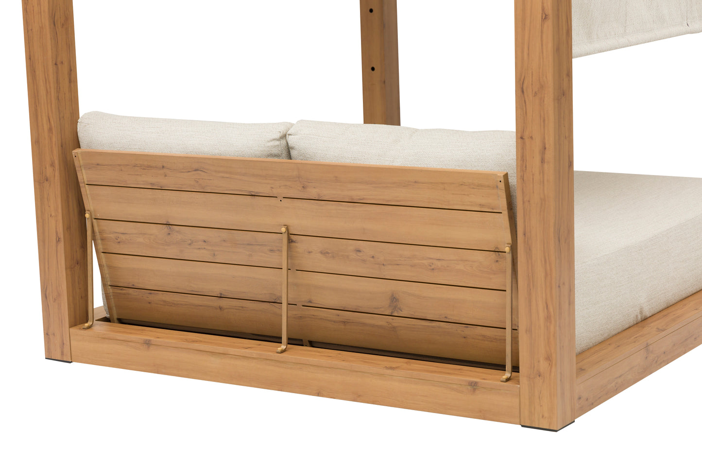 Daybed Java 220 x 196x200 cm aluminio efecto teca natural