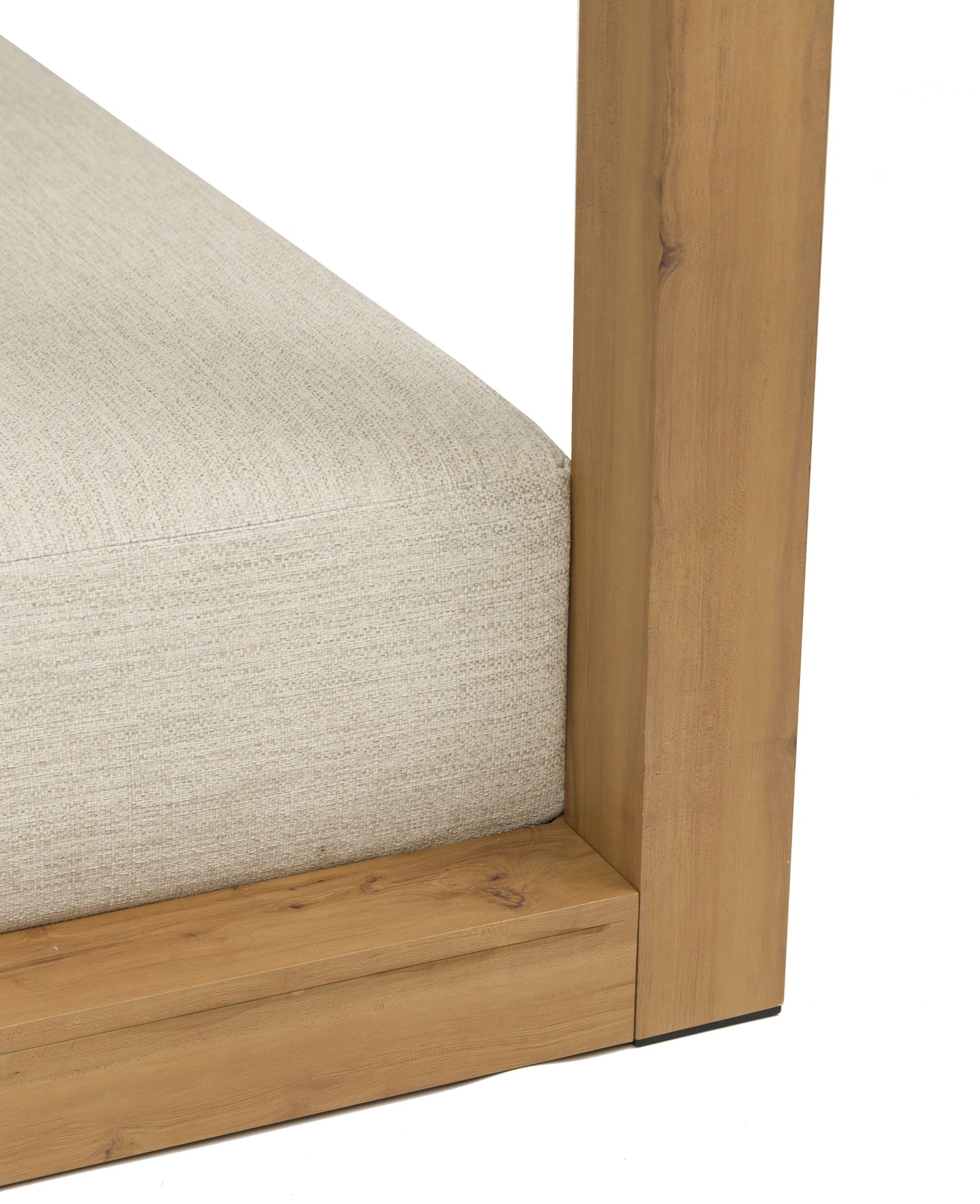 Daybed Java 220 x 196x200 cm aluminio efecto teca natural