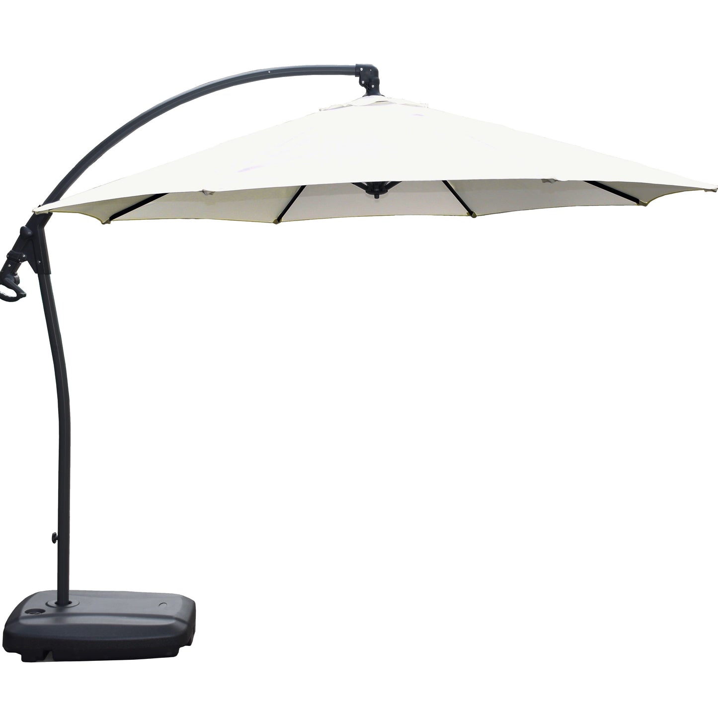 Sombrilla Eldia octogonal Ø 300 cm con pie lateral y base rellenable 60 kg