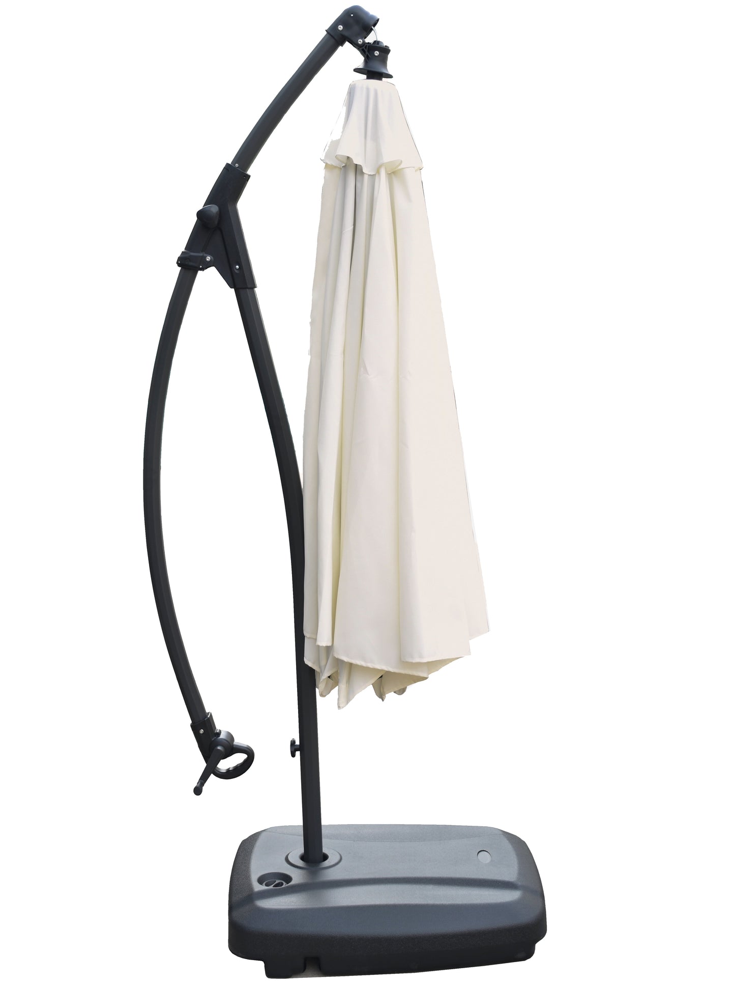 Sombrilla Eldia octogonal Ø 300 cm con pie lateral y base rellenable 60 kg