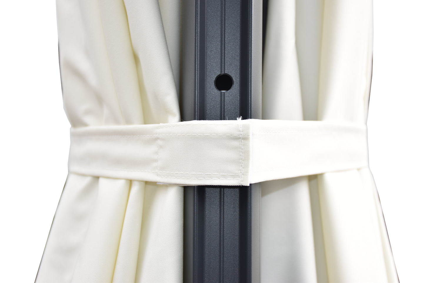 Sombrilla Kioto octogonal Ø 350 cm con pie lateral y base rellenable de 150 kg