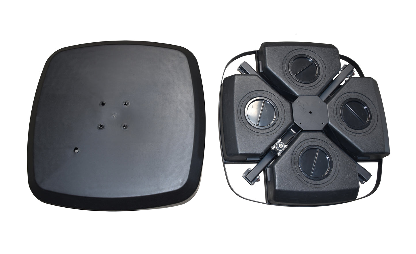 Sombrilla Kioto rectangular 300x400 cm con pie lateral y base rellenable de 150 kg.