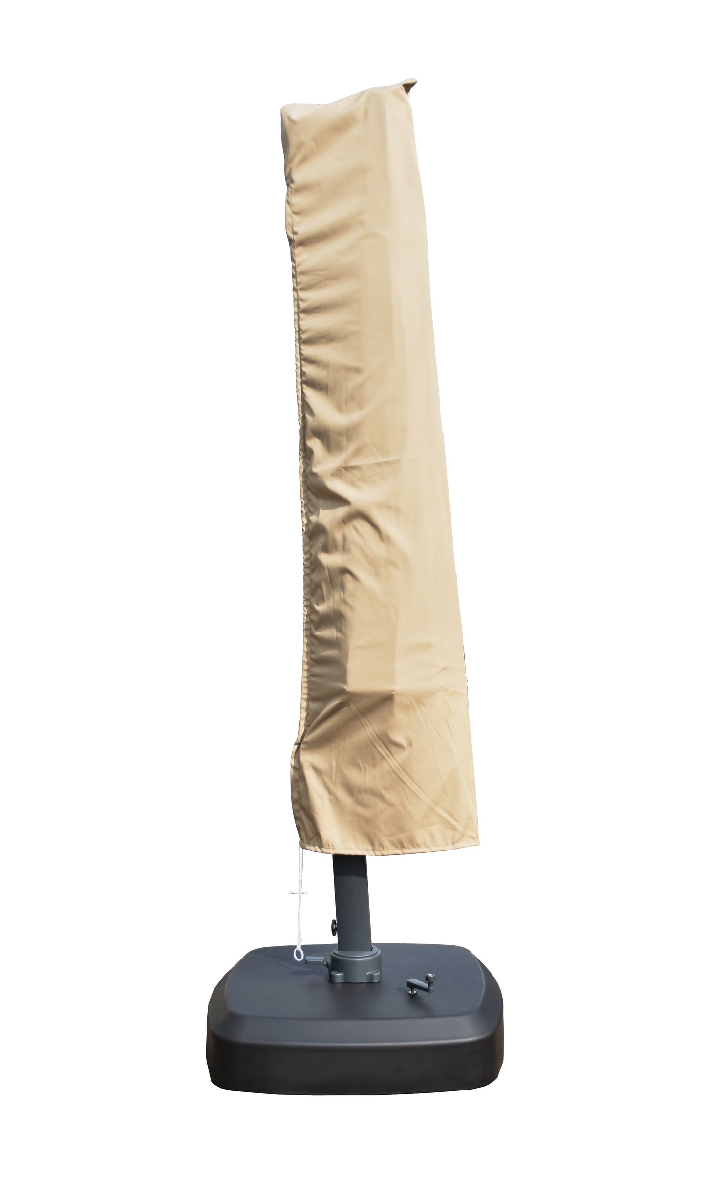 Sombrilla Kioto rectangular 300x400 cm con pie lateral y base rellenable de 150 kg.