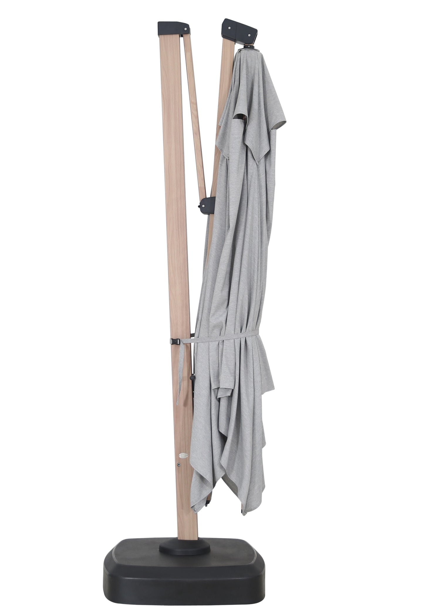 Sombrilla Mitras 350x350 cm pie lateral con base rellenable de 150 kg.