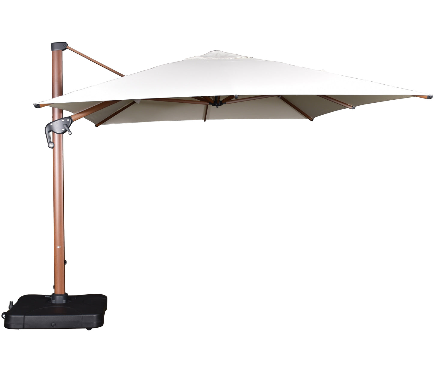 Sombrilla Igris rectangular 300x400 cm con pie lateral y base rellenable de 150 kg