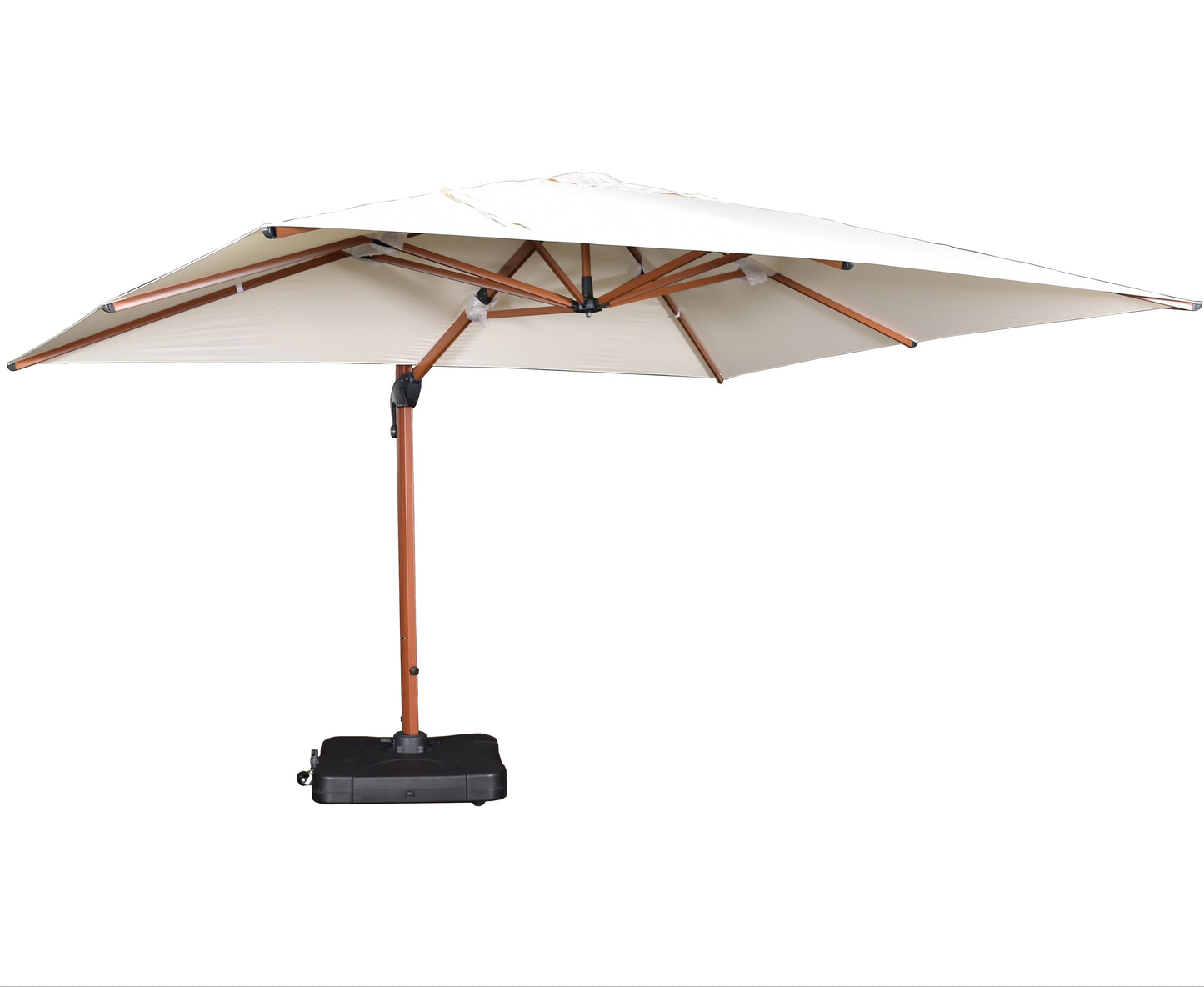 Sombrilla Igris rectangular 300x400 cm con pie lateral y base rellenable de 150 kg