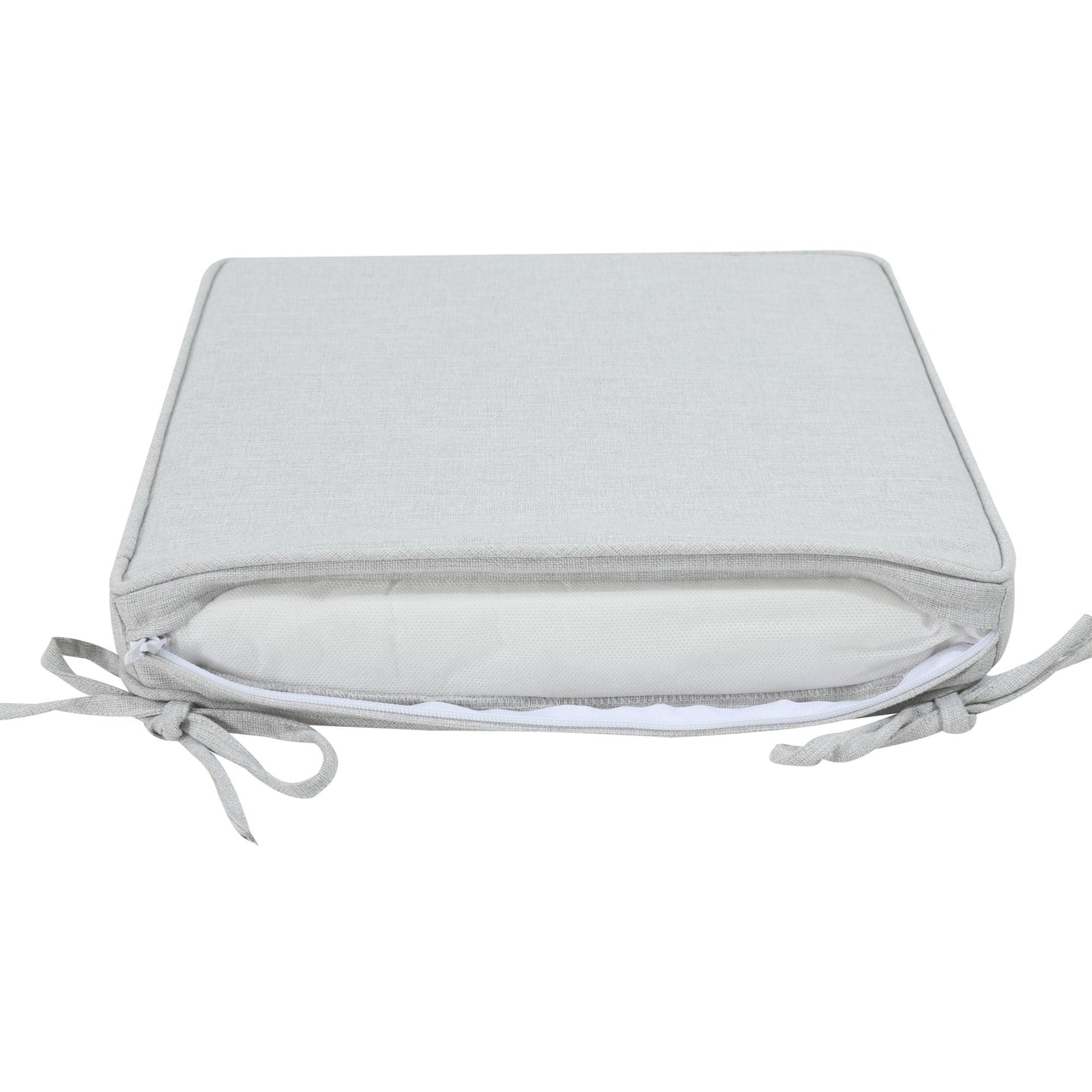 Cojín de asiento 45x36x5 cm color gris claro