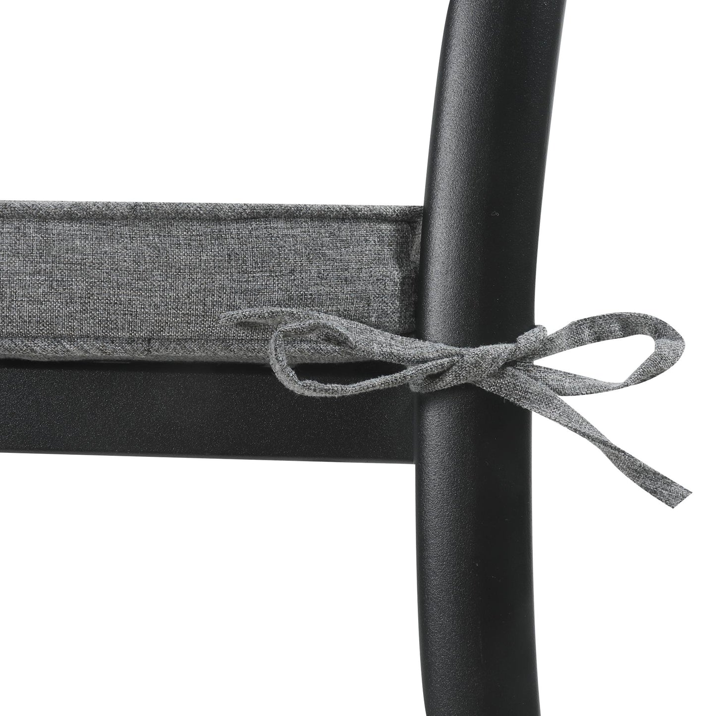 Cojín de asiento 36x36x5 cm color gris oscuro.