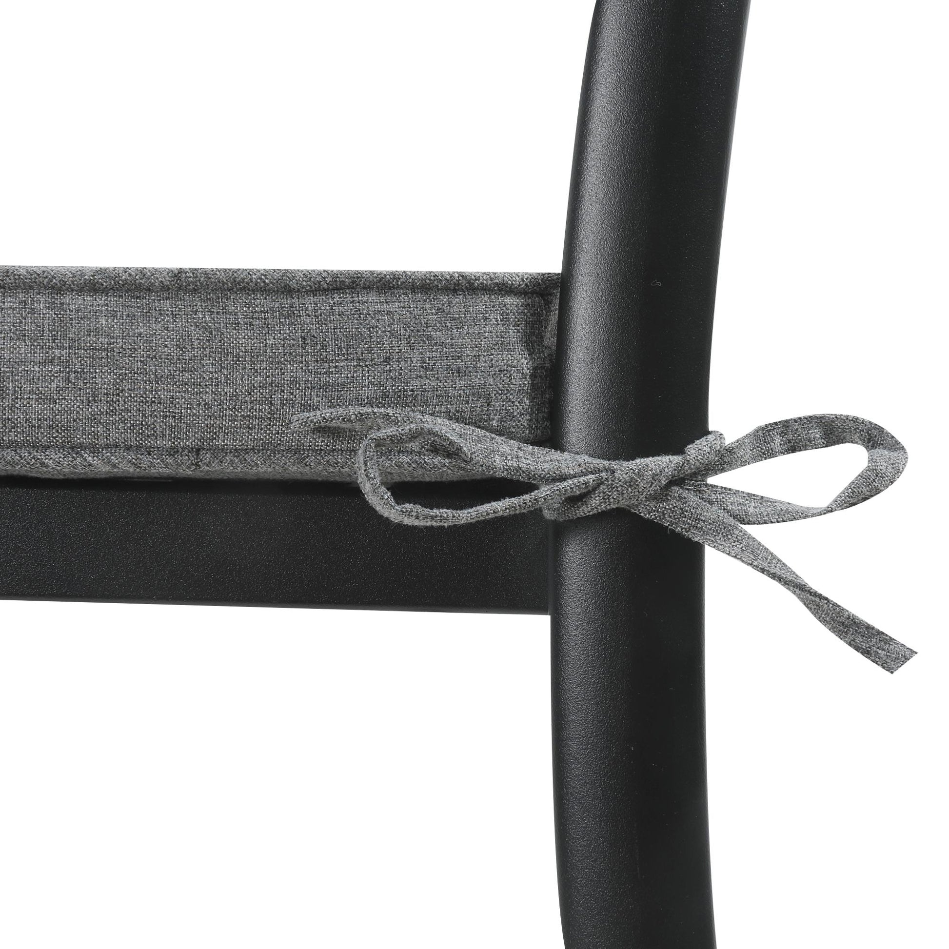 Cojín de asiento 36x36x5 cm color gris oscuro.
