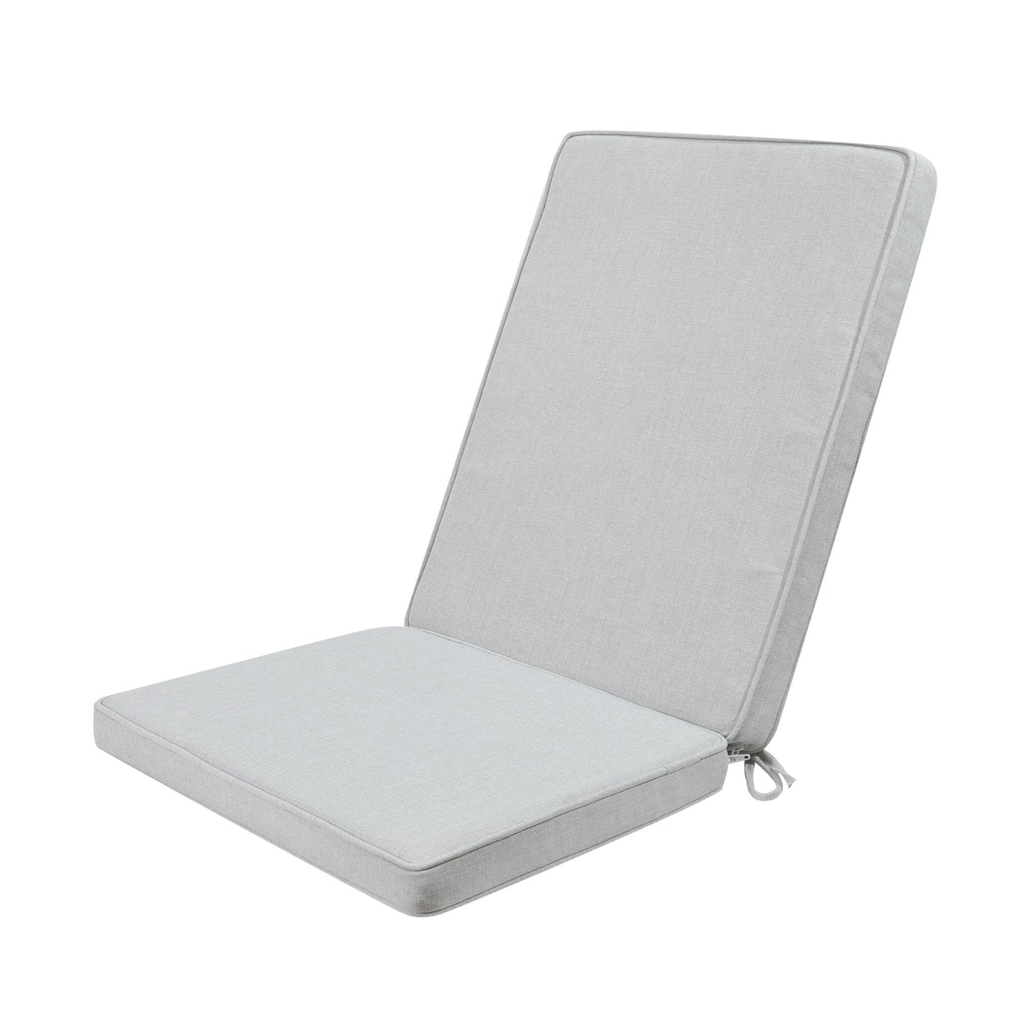Cojín de asiento y respaldo 45x91x5 cm color gris claro