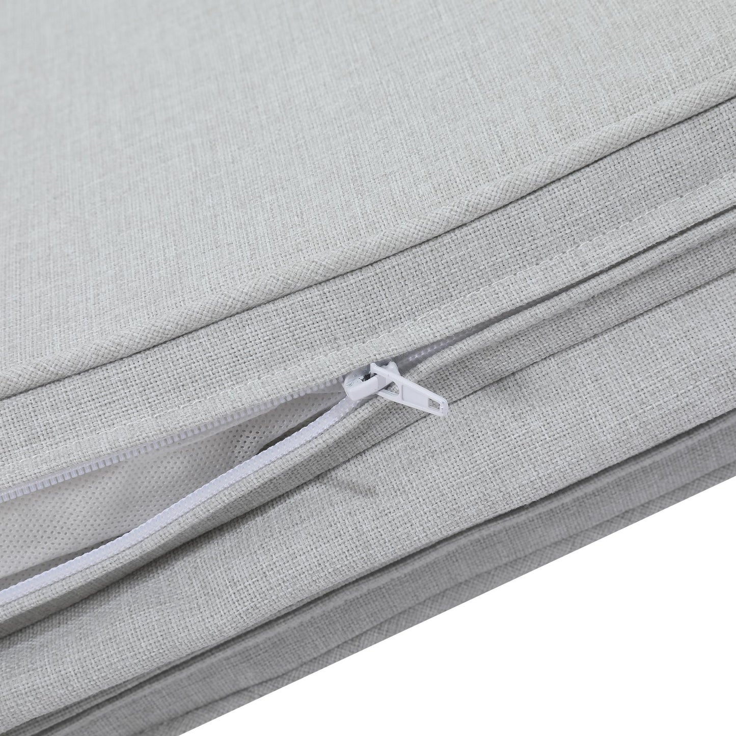 Cojín de asiento y respaldo 45x91x5 cm color gris claro