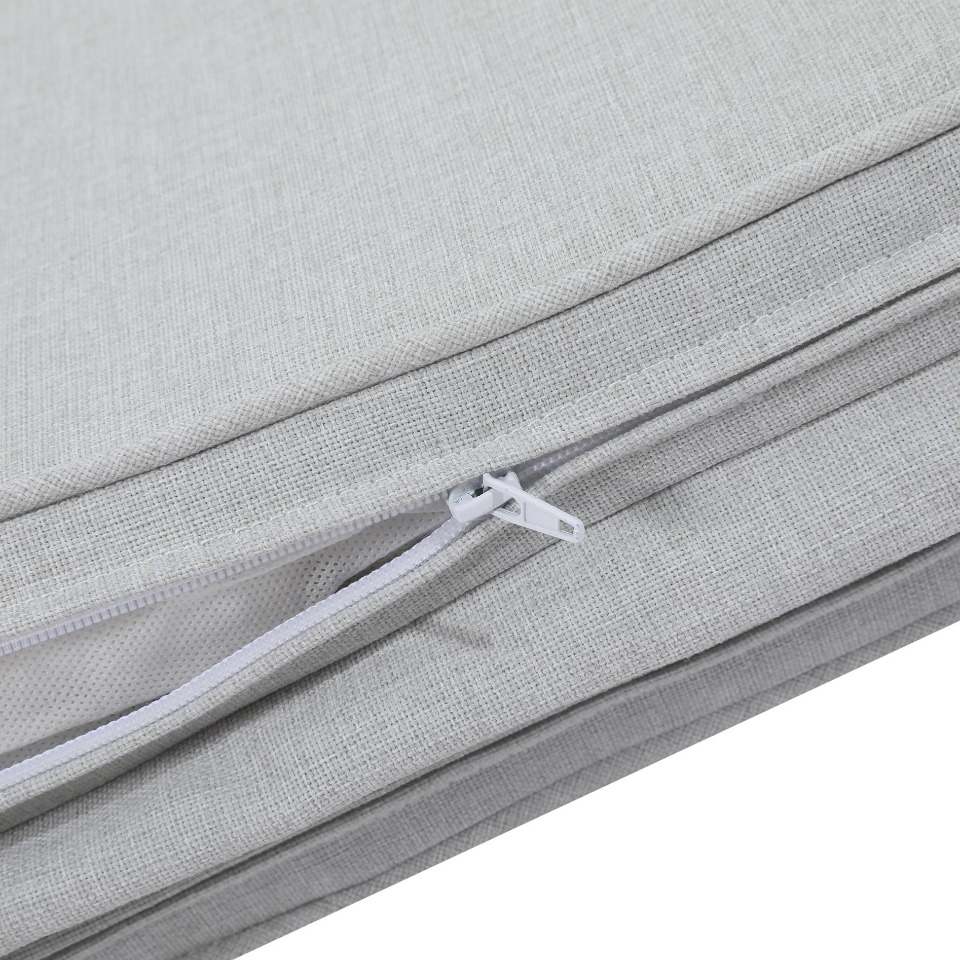 Cojín de asiento y respaldo 45x91x5 cm color gris claro