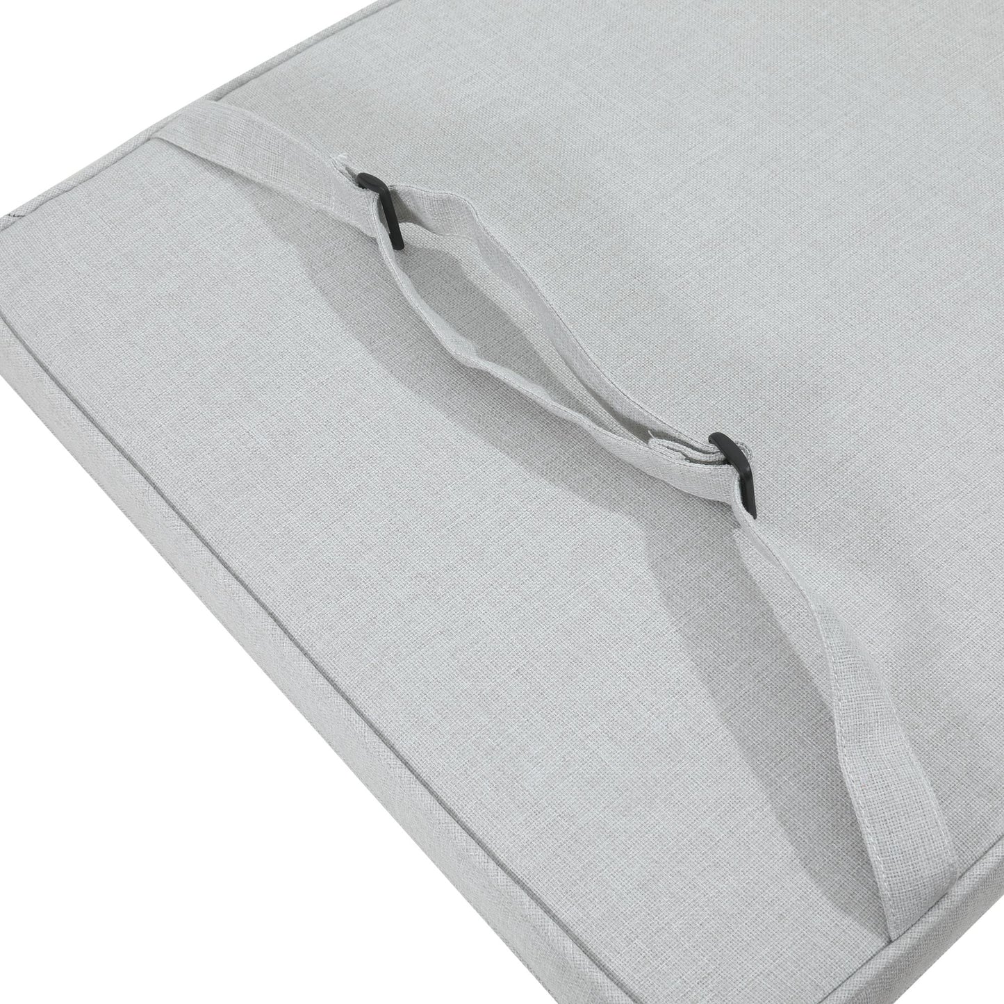 Cojín de asiento y respaldo 45x91x5 cm color gris claro