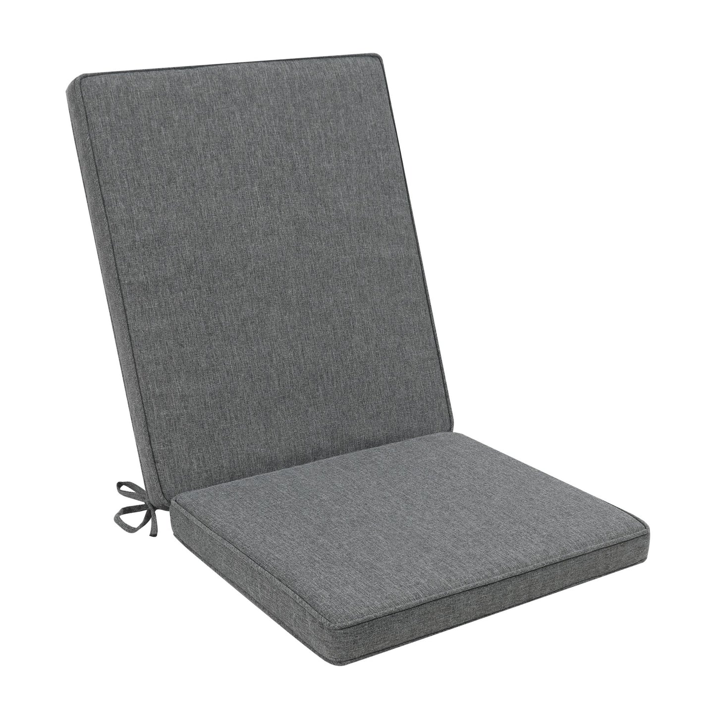 Cojín de asiento y respaldo 45x91x5 cm color gris oscuro.