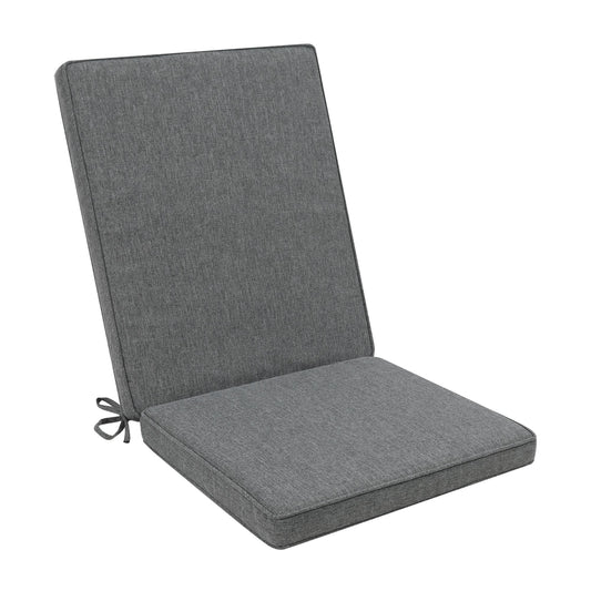 Cojín de asiento y respaldo 45x91x5 cm color gris oscuro.