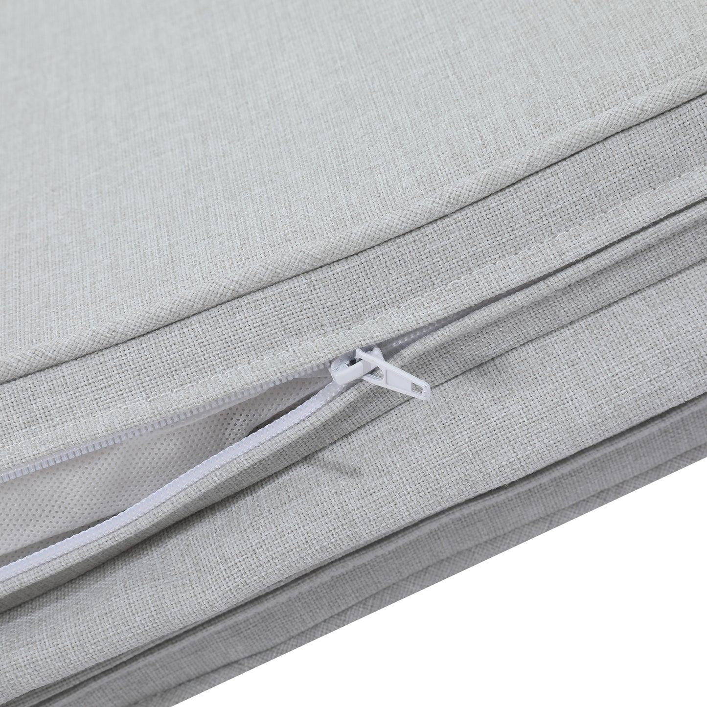 Cojín de asiento y respaldo alto 50x115x5 cm color gris claro