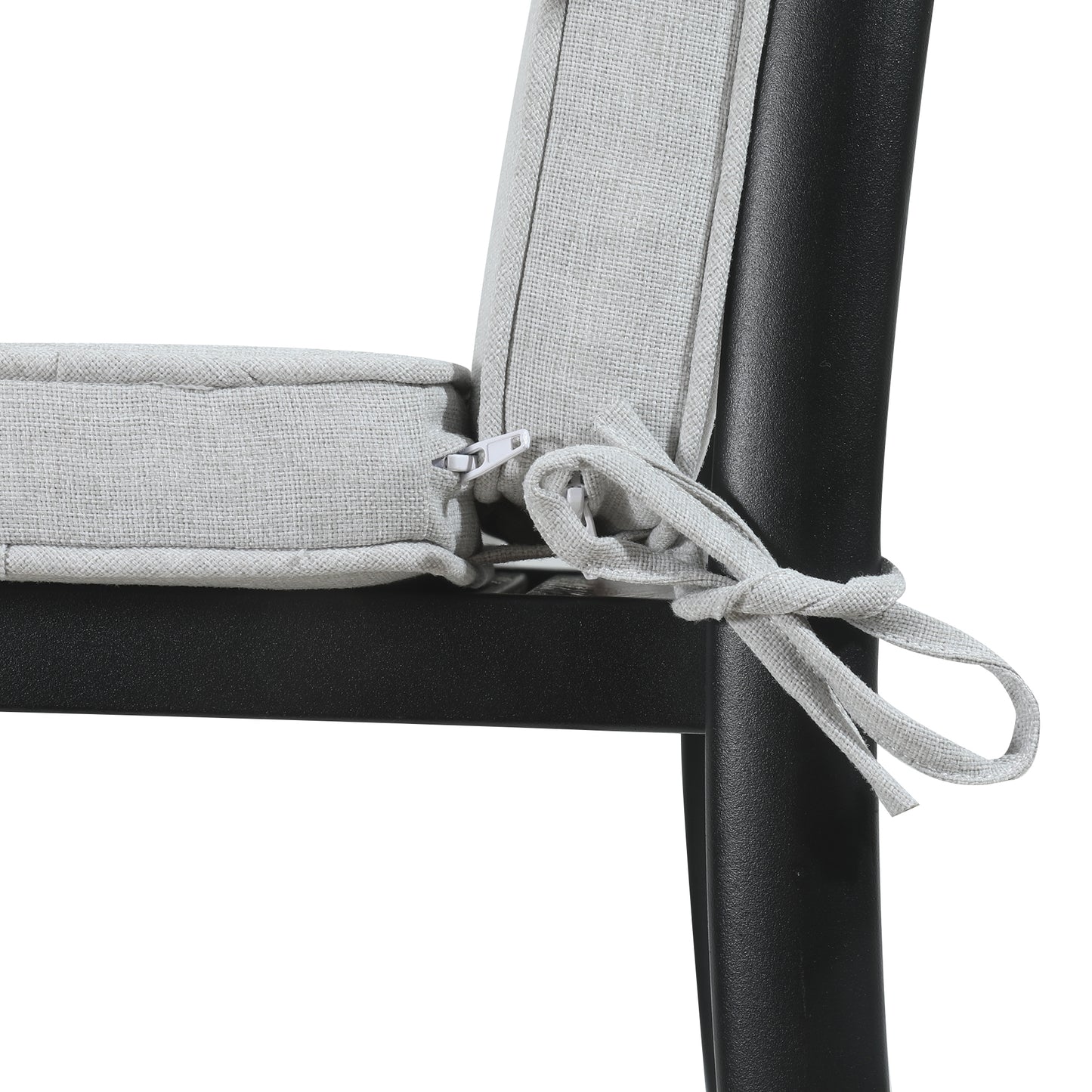 Cojín de asiento y respaldo alto 50x115x5 cm color gris claro