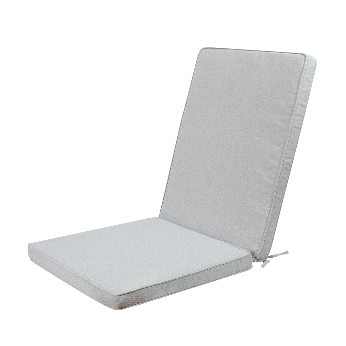 Cojín de asiento y respaldo alto 50x115x5 cm color gris claro