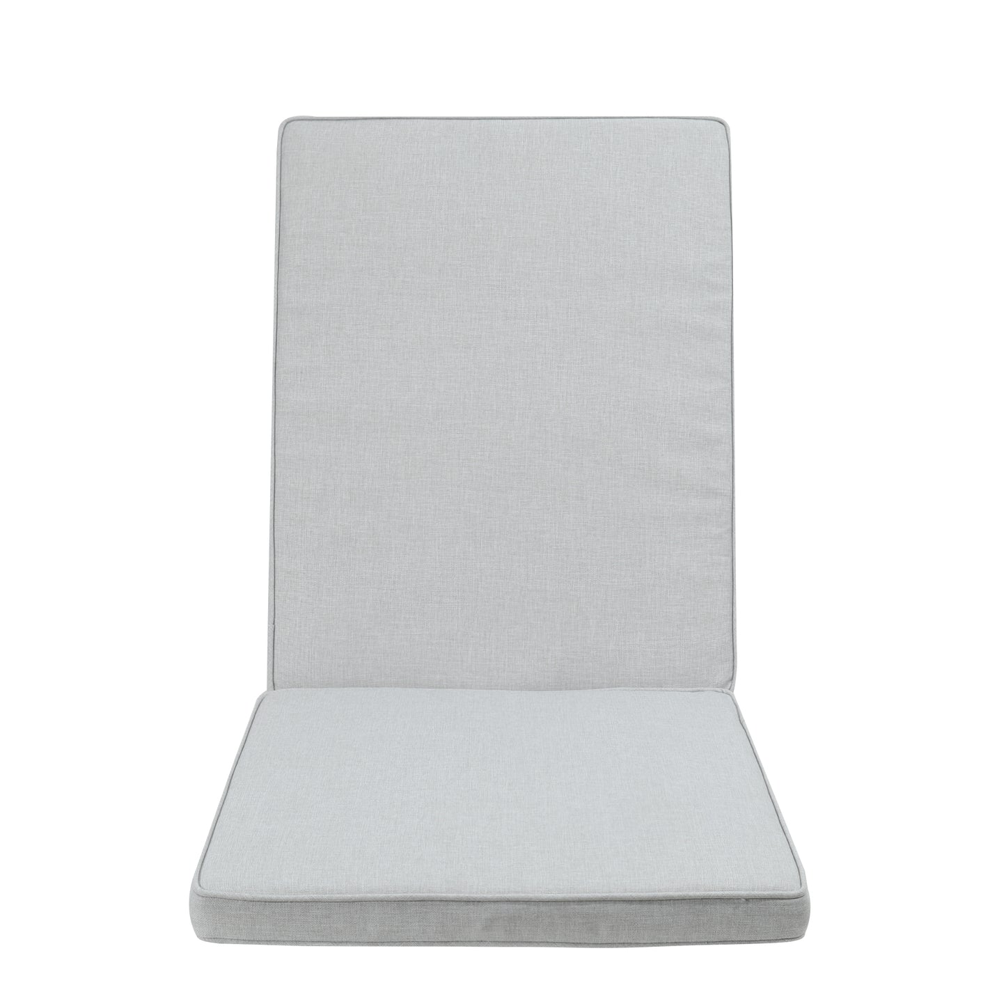 Cojín de asiento y respaldo alto 50x115x5 cm color gris claro