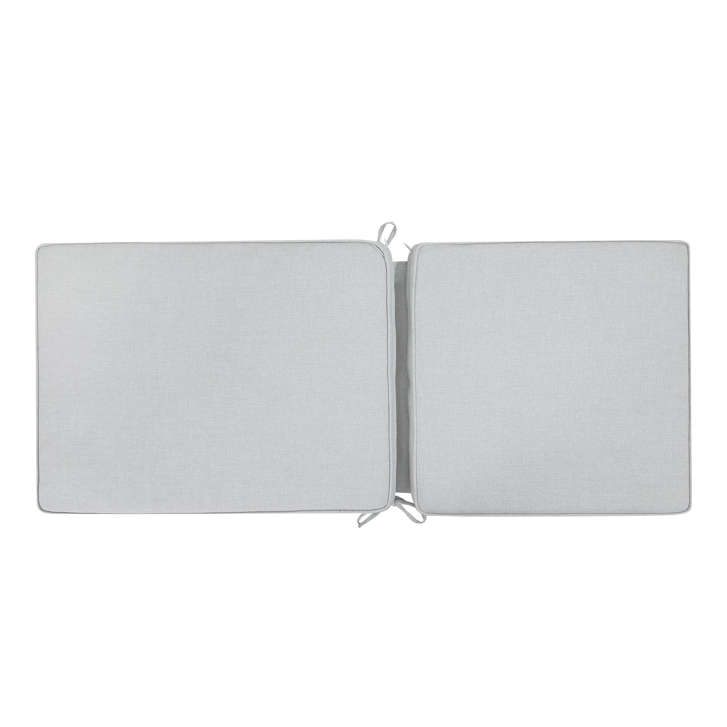 Cojín de asiento y respaldo alto 50x115x5 cm color gris claro