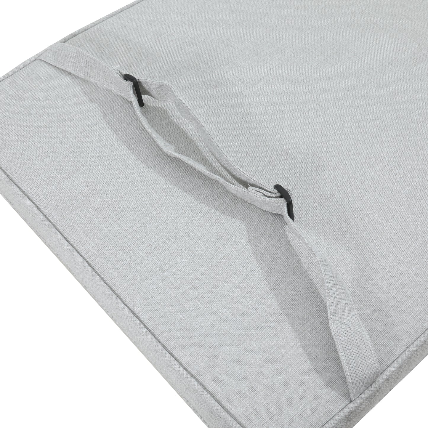 Cojín de asiento y respaldo alto 50x115x5 cm color gris claro