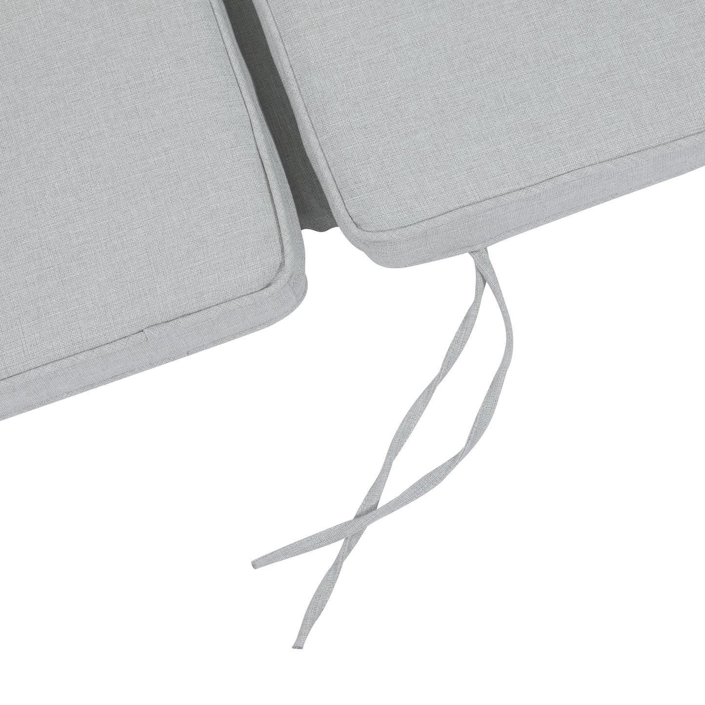 Cojín de asiento y respaldo alto 50x115x5 cm color gris claro
