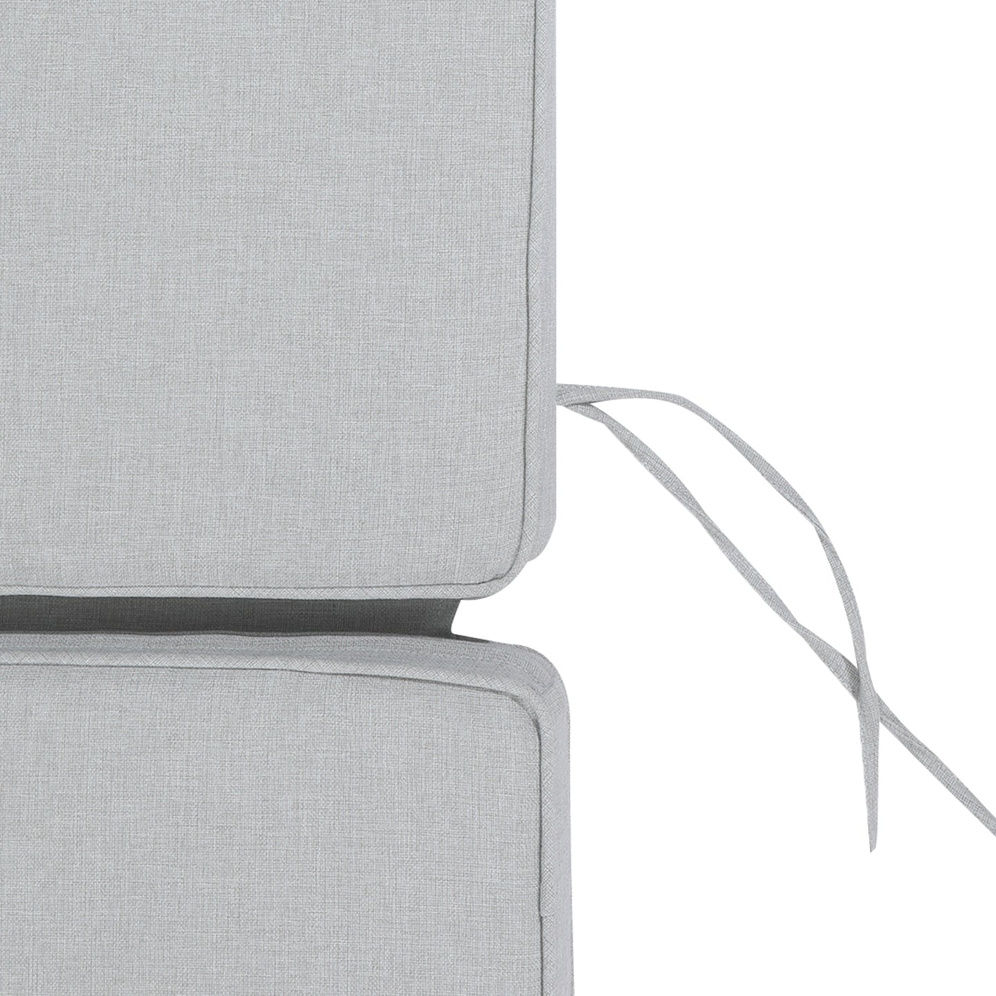 Cojín de asiento y respaldo alto 50x115x5 cm color gris claro
