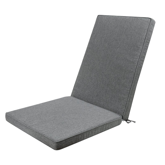 Cojín de asiento y respaldo alto 50x115x5 cm color gris oscuro.