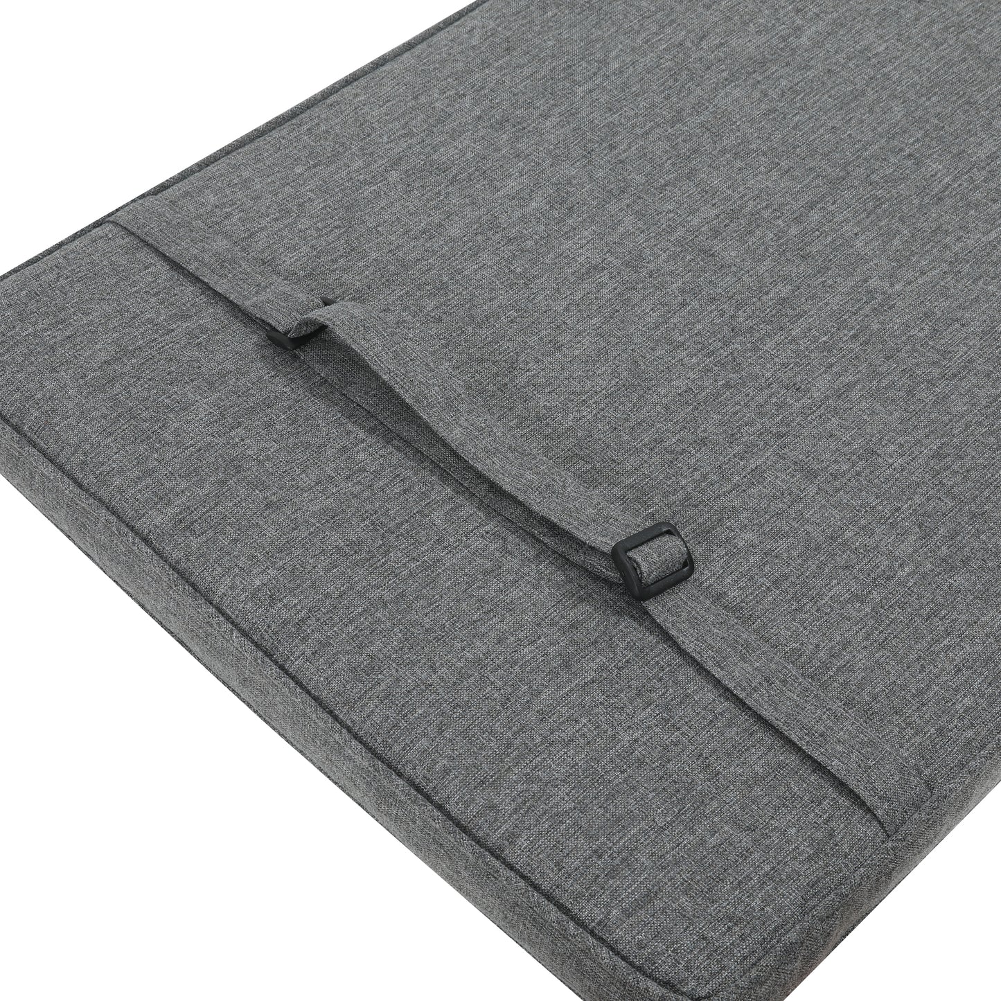 Cojín de asiento y respaldo alto 50x115x5 cm color gris oscuro.