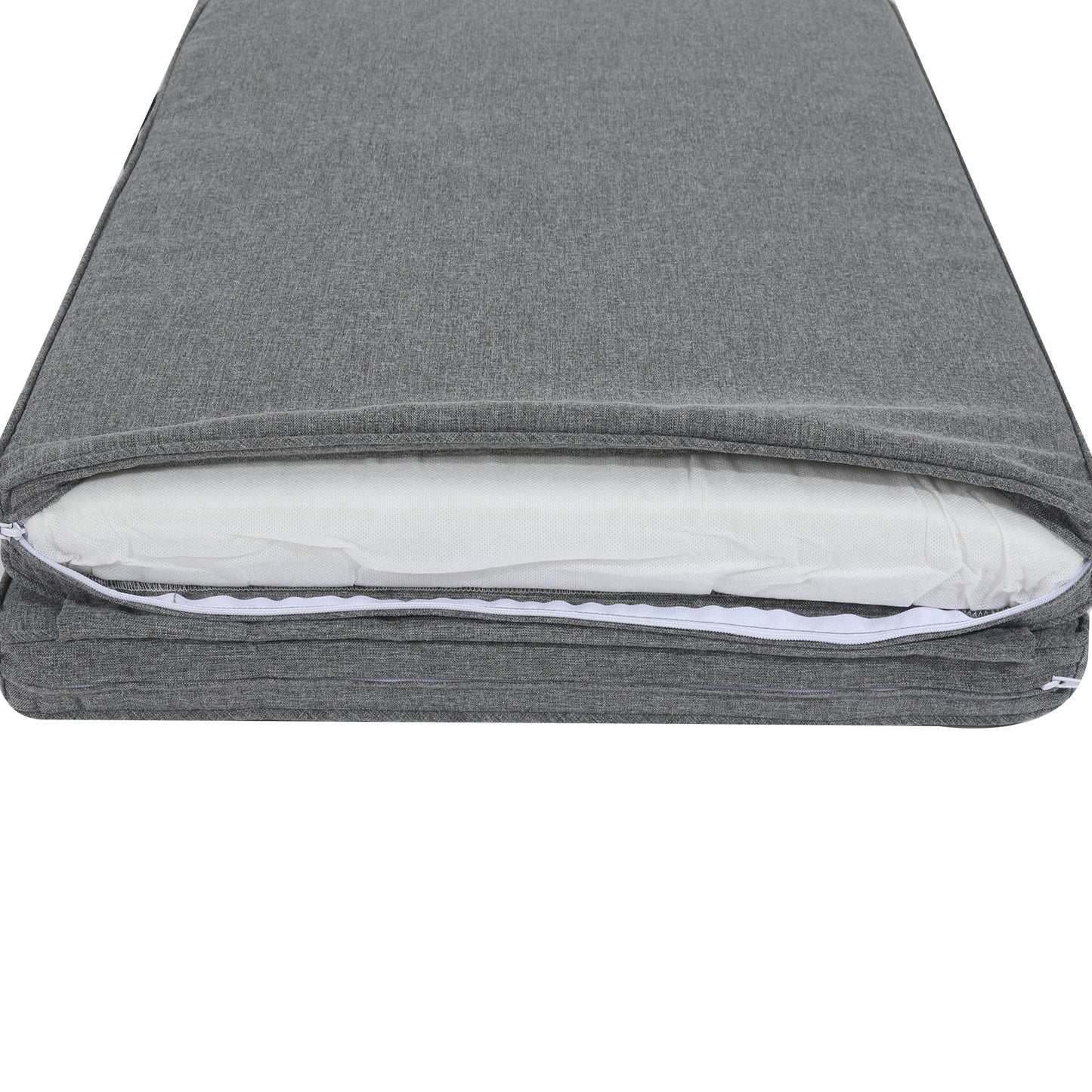 Cojín de asiento y respaldo alto 50x115x5 cm color gris oscuro.