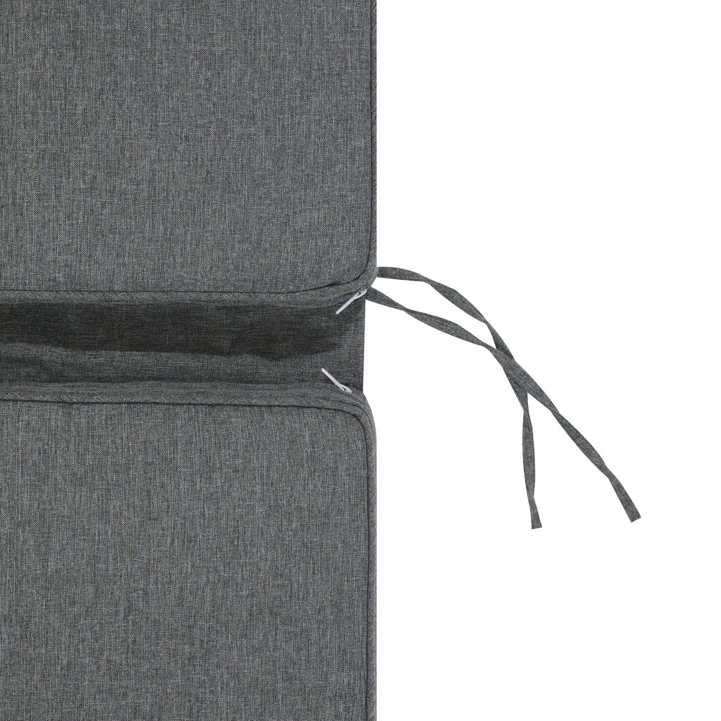 Cojín de asiento y respaldo alto 50x115x5 cm color gris oscuro.