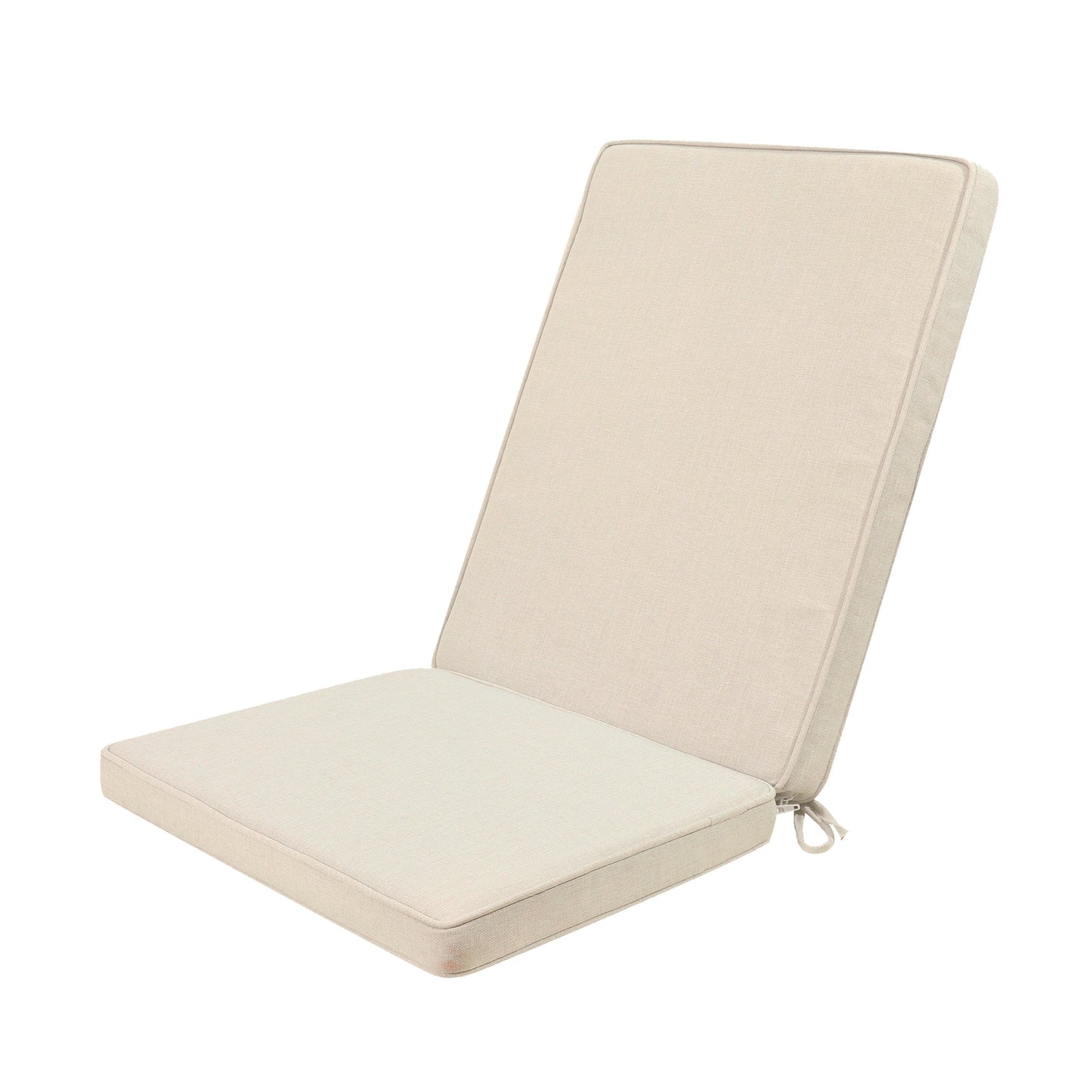 Cojín de asiento y respaldo 45x91x5 cm color beige