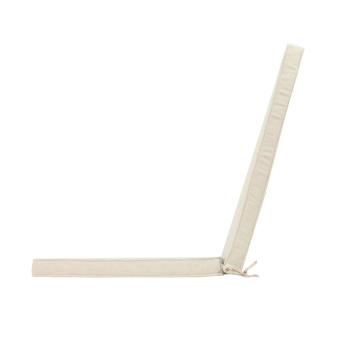 Cojín de asiento y respaldo alto 50x115x5 cm color beige